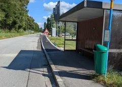 Gehweg zur Bushaltestelle Donauhof Maßnahme der Stadt Passau für mehr Sicherheit